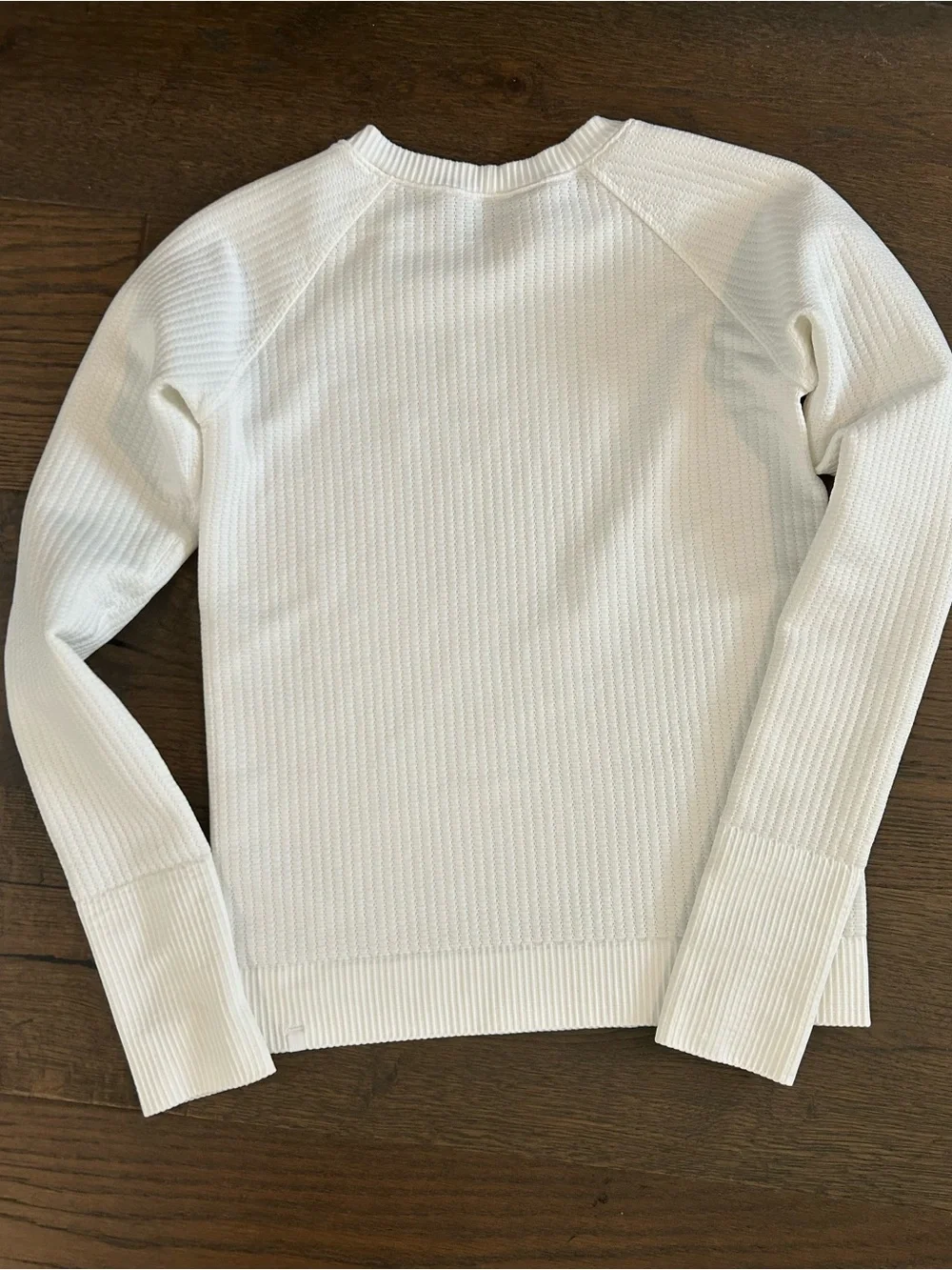 Lululemon Women’s White Thermal Textured Long-Sleeve Crewneck Top